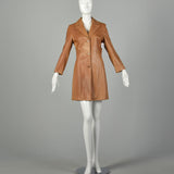XS 1990s North Beach Leather Jacket Buttery Soft Tan Minimalist