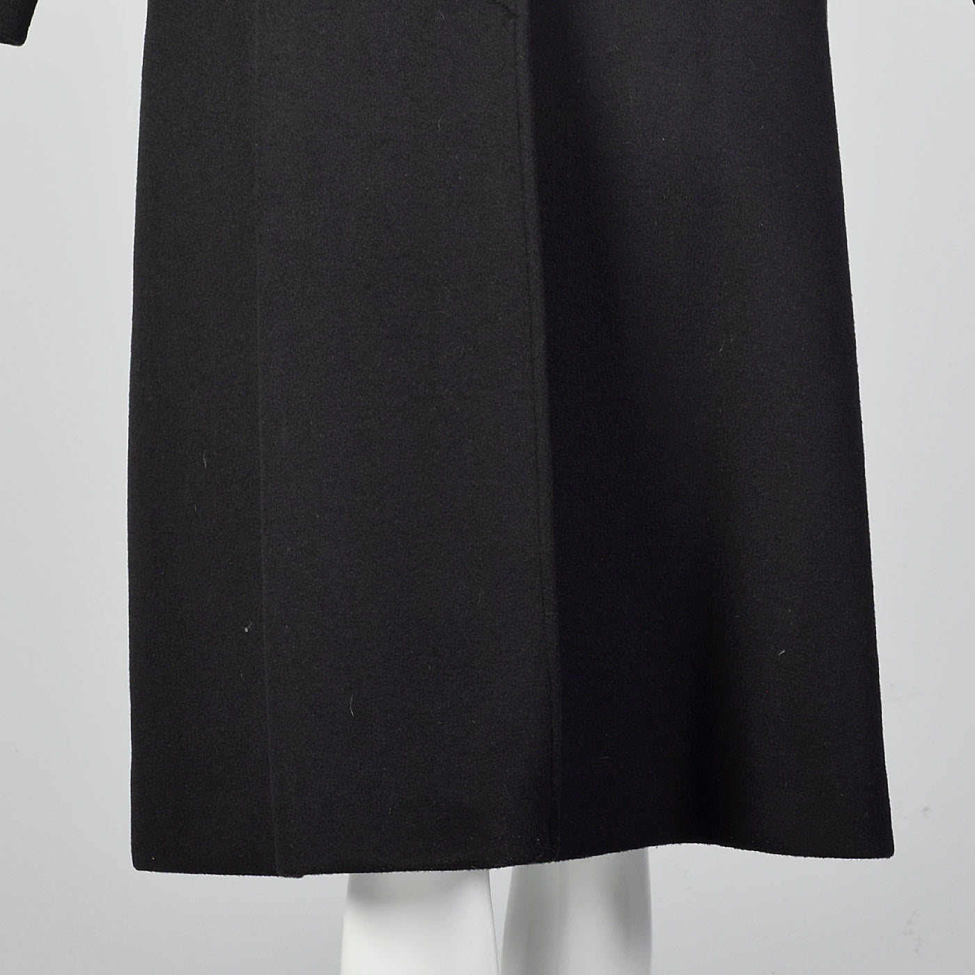 1980s Black Wool Winter Coat