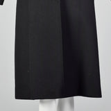 1980s Black Wool Winter Coat