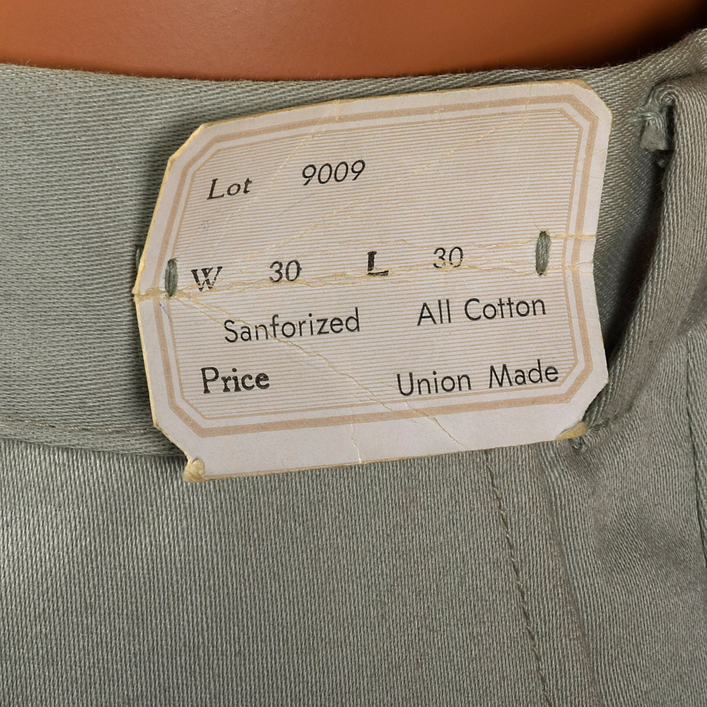 1950s Gray Sanforized Cotton Pants