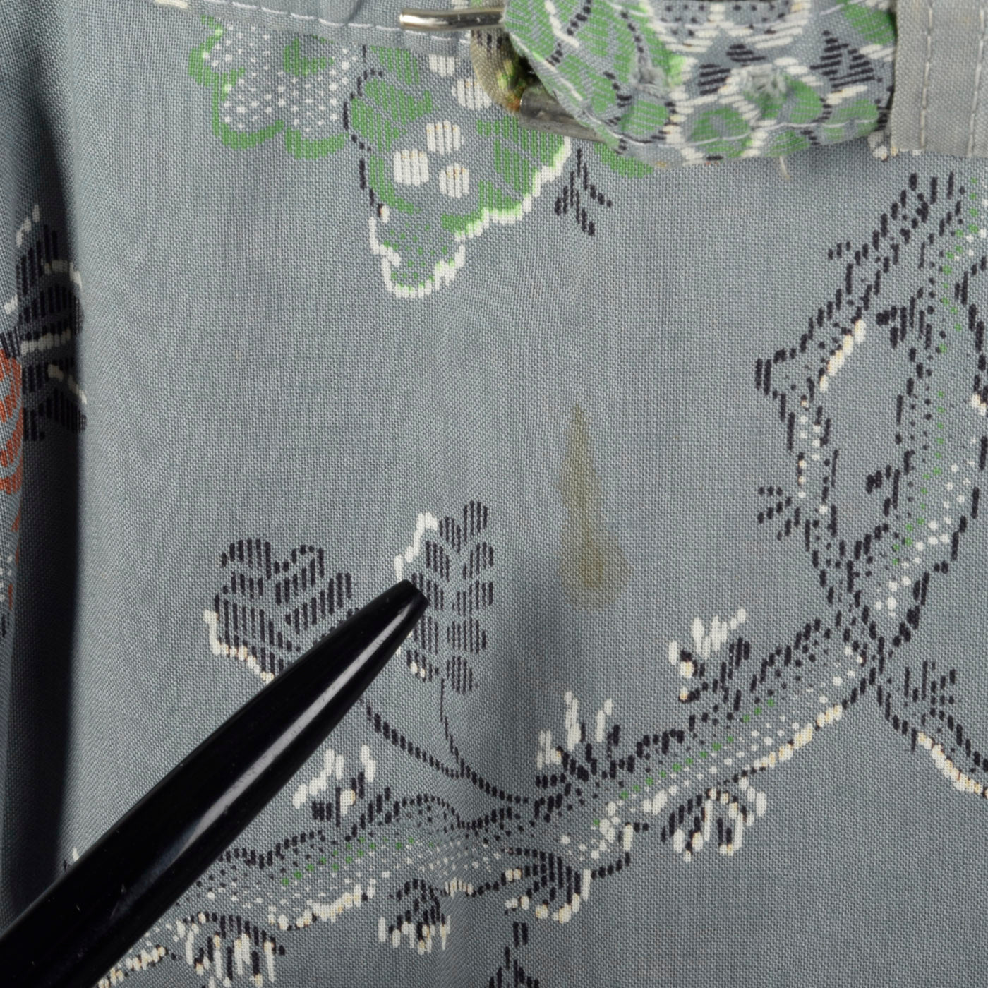 1950s Gray Print Cotton Day Dress