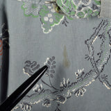 1950s Gray Print Cotton Day Dress