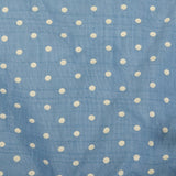 Large 1950s Dress Blue Swiss Dot Collar Casual Day Dress