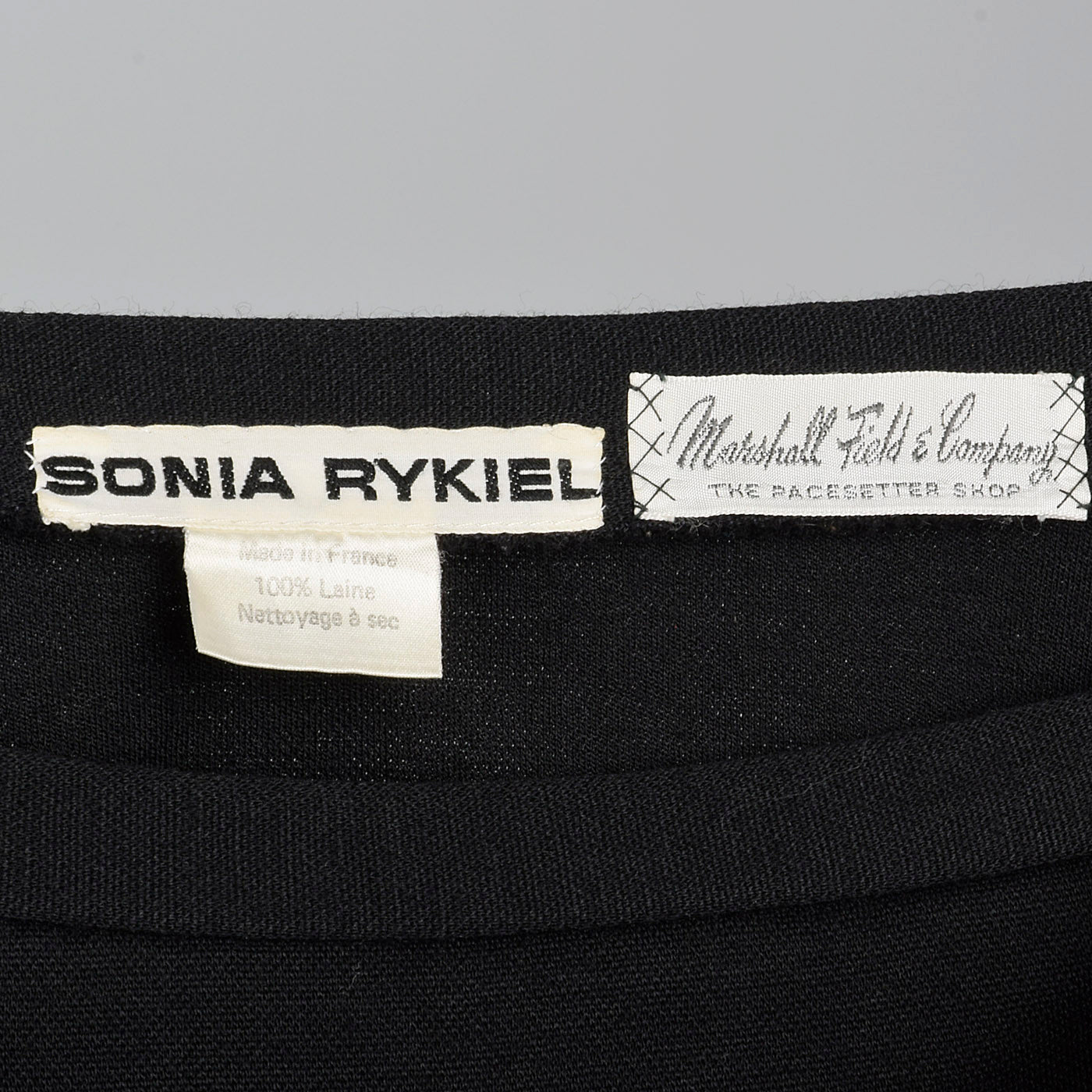 1980s Sonia Rykiel Black Knit Skirt Suit