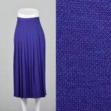 1990s Sonia Rykiel Purple Knit Pleated Skirt