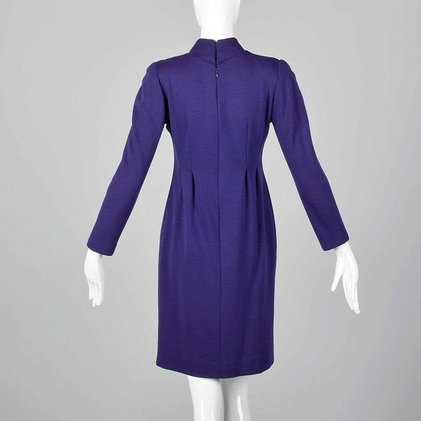 1980s Geoffrey Beene Purple Knit Dress