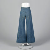 1970s Bell Bottom Jeans with Front Pockets