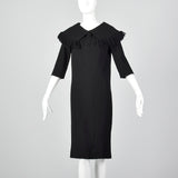 XXS 1960s Black Sack Dress