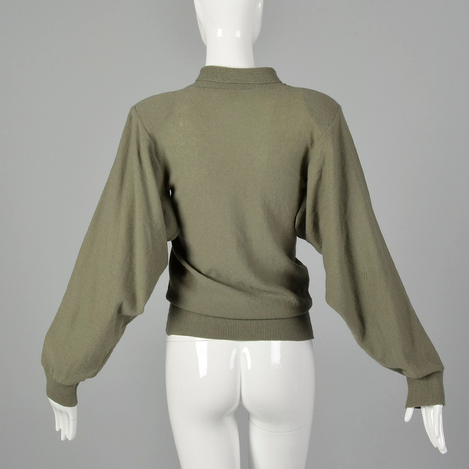 Medium 1980s Green Sweater with Vented Open Armpits