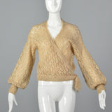1970s Sheer Mohair Wrap Sweater