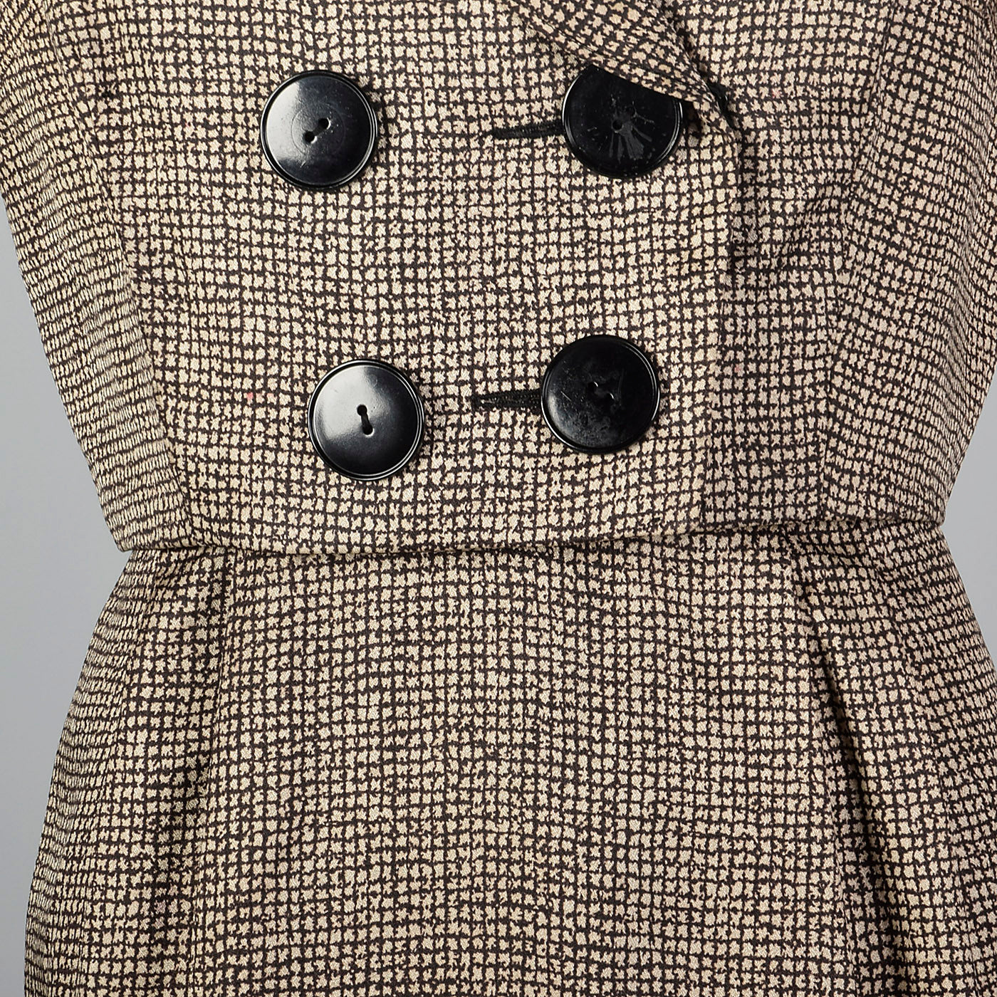 1950s Dress and Jacket Set with Removable Dickie