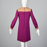 Mary Quant Knit Shift Dress with Menswear Style Necktie