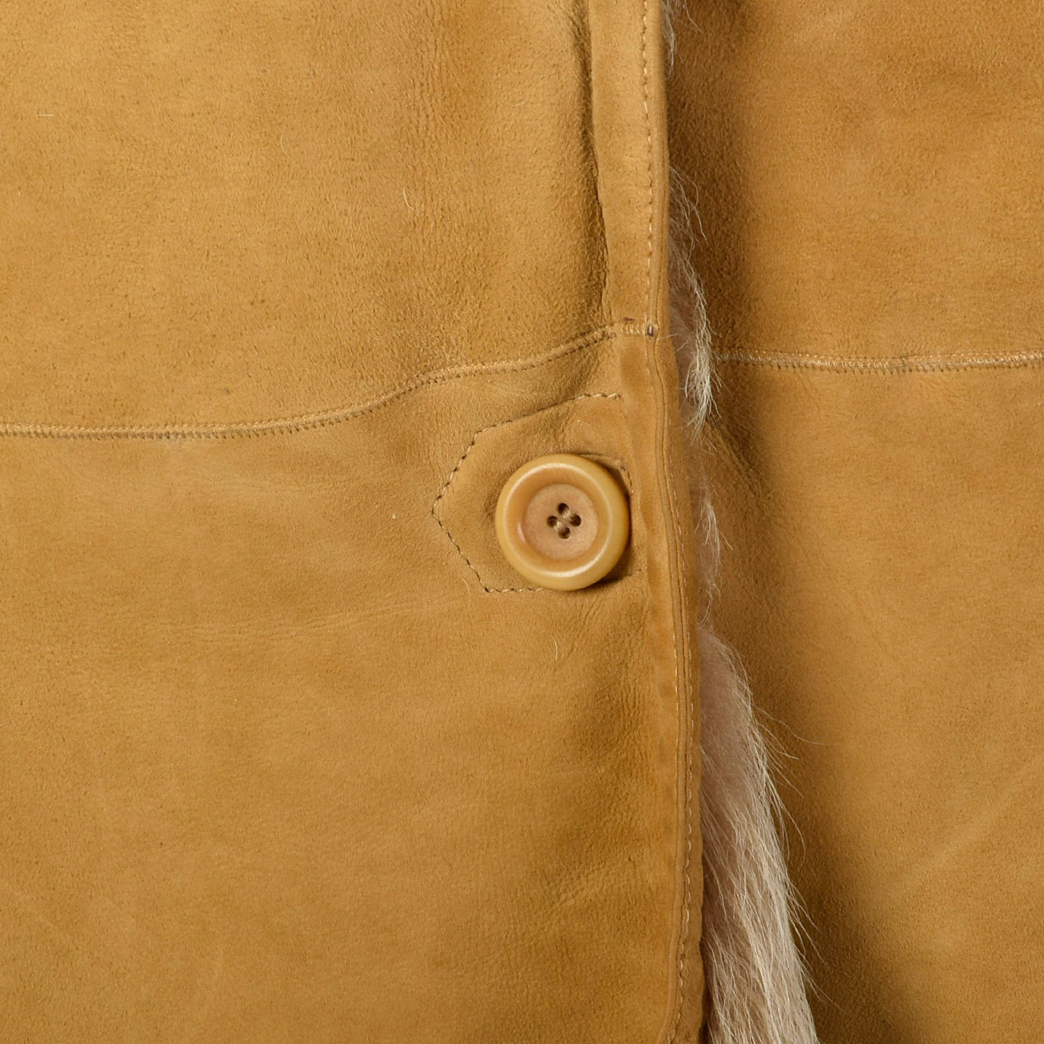 XXS-XS Brown Shearling Coat