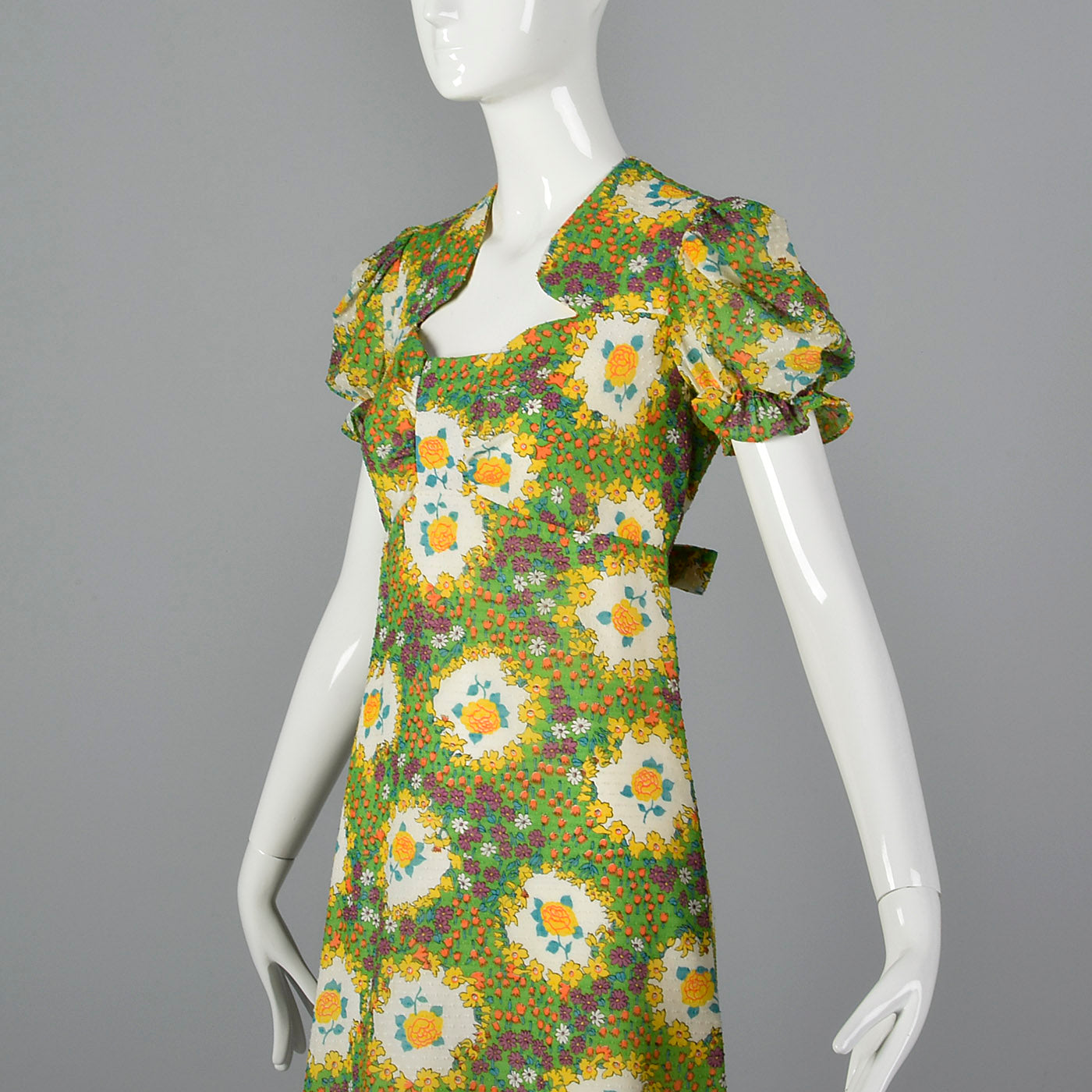 1970s Floral Summer Dress