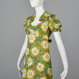 1970s Floral Summer Dress
