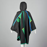 1990s Iris Mansard Rain Coat with Geometric Patterns