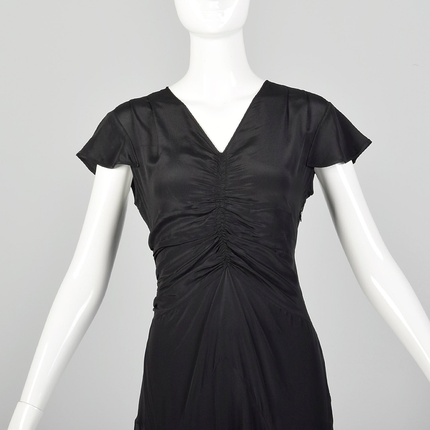 Small Balenciaga Dress Slinky Silk Bias Cut Black Dress