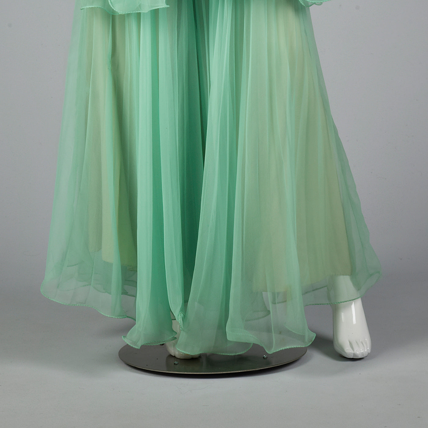 1970s Mint Green Palazzo Pants Set