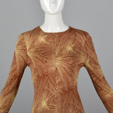 1970s Diane Von Furstenberg Brown Knit Dress