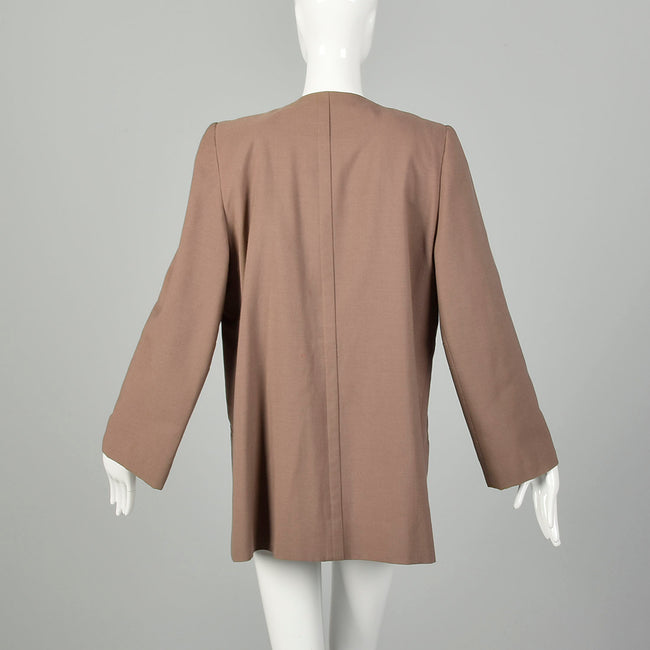 Large 1940s Gabardine Clutch Swing Coat