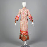 1970s Bohemian Harold Levine Silk Two Piece Separates Set