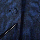 1950s Blue and Black Plaid Blazer