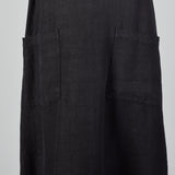 2000s Loose Black Dress in Linen