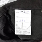 Small Helmut Lang Spring 2003 Black Jeans White Applique Designer Cotton Pants