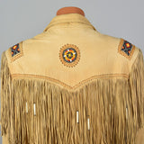1990s Mens Leather Fringe Jacket