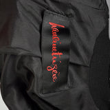 Medium 1970s Pauline Trigere Black Linen Skirt Set Sexy Jacket Classic Bias Cut Flirty Skirt