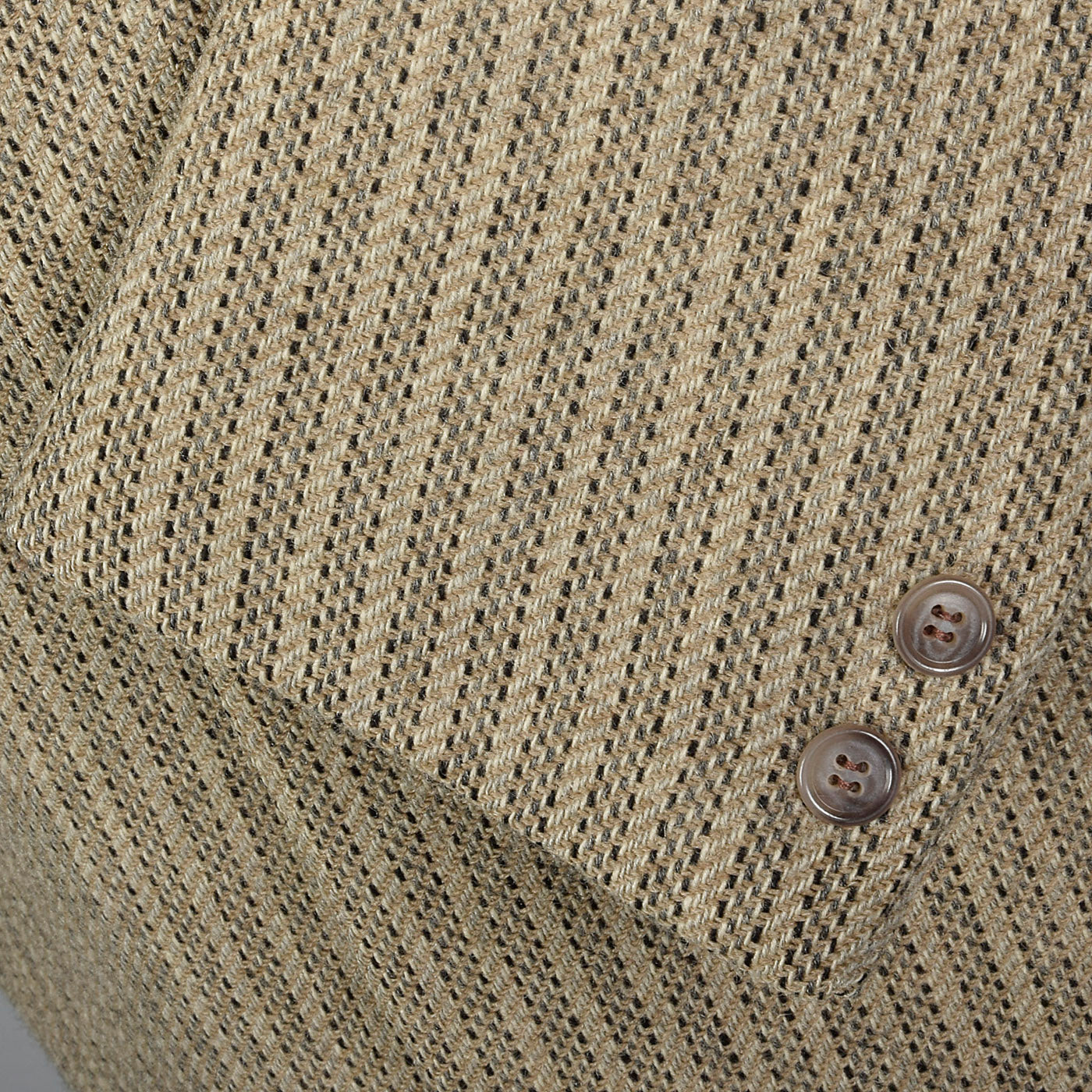 1950s Tan Tweed Stripe Jacket with Convertible Pockets