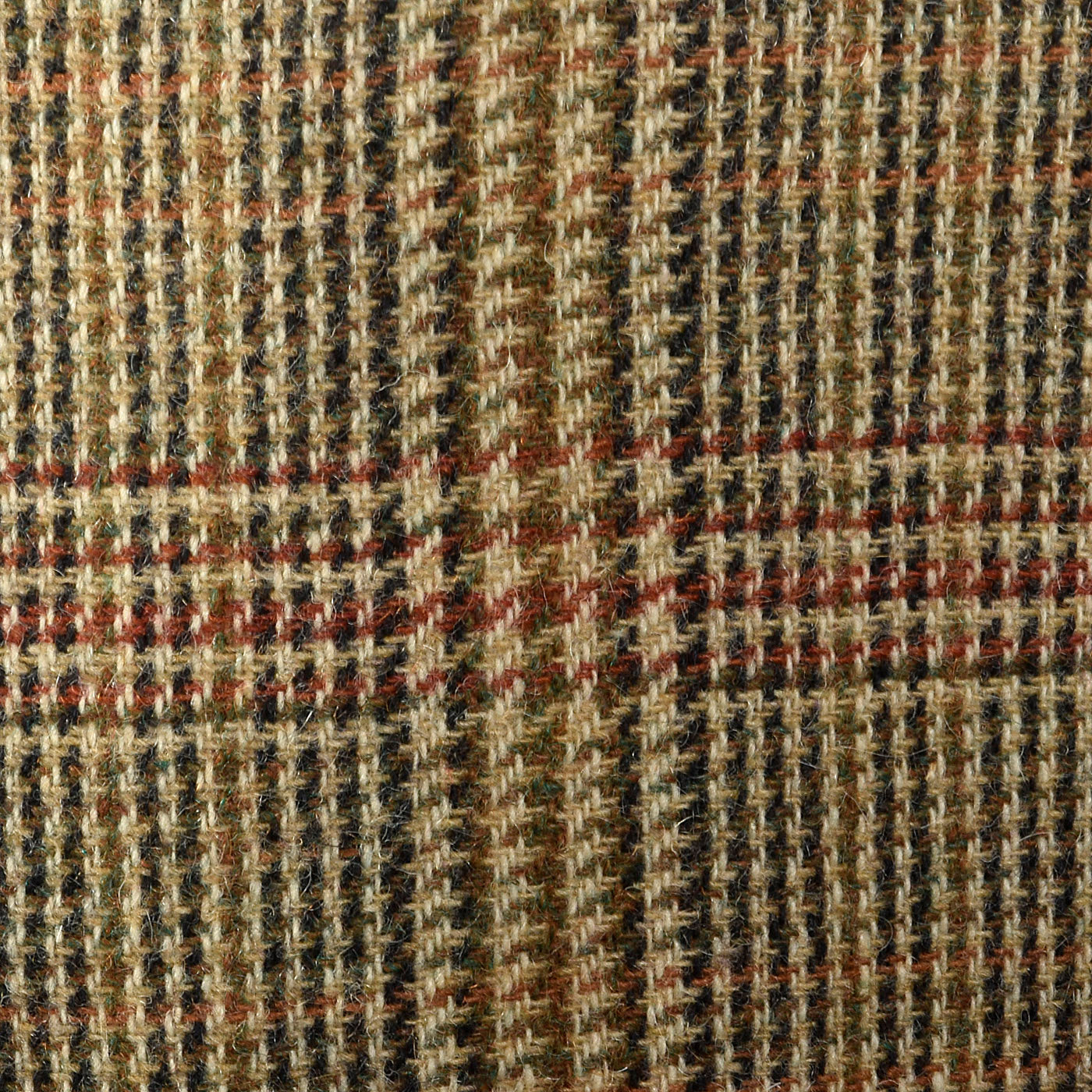 1960s Mens Brown and Red Plaid Tweed Jacket