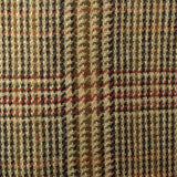 1960s Mens Brown and Red Plaid Tweed Jacket