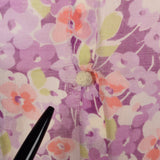 1930s Purple Day Dress in a Sheer Floral Print