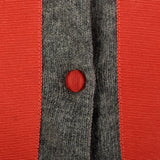 1950s Gray Cashmere Sweater with Red Trim
