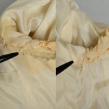 Chanel Boutique Cream & Metallic Gold Tweed Skirt Suit Clutch Jacket