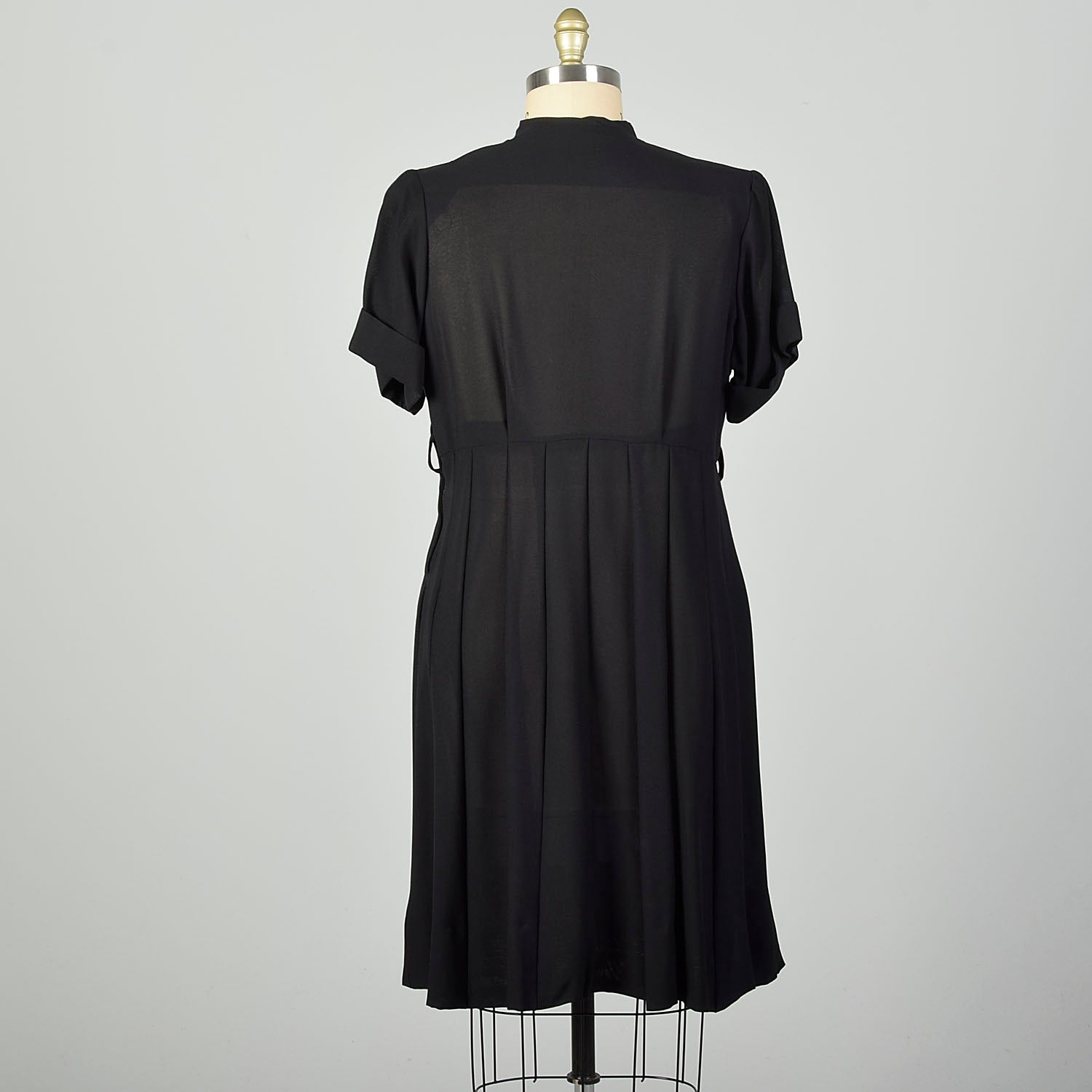 3XL 1950s Little Black Dress Short Sleeve Plus Size Sheer Volup LBD