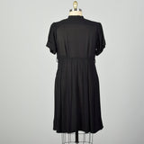 3XL 1950s Little Black Dress Short Sleeve Plus Size Sheer Volup LBD
