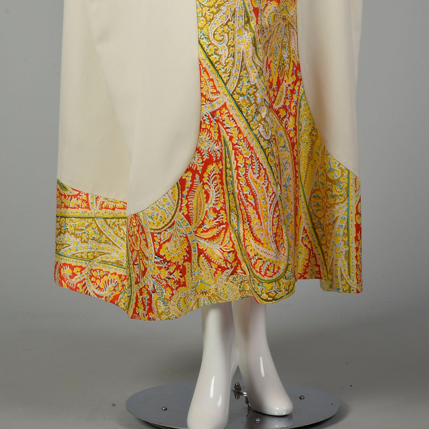 1970s Hooded Boho Kaftan Loose Flowy Ethnic Maxi Dress