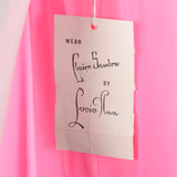 1960s Claire Sandra Lucie Ann Deadstock Pink Nightgown with Sheer Stripe