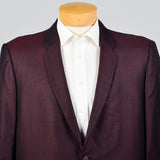 1950s Red and Black Sharkskin Jacket with Rounded Lapels