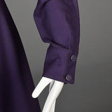 1980s Karl Lagerfeld Purple Wool Midi Dress