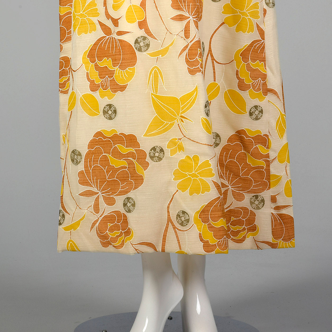 1970s Alfred Shaheen Tie Waist Maxi Dress