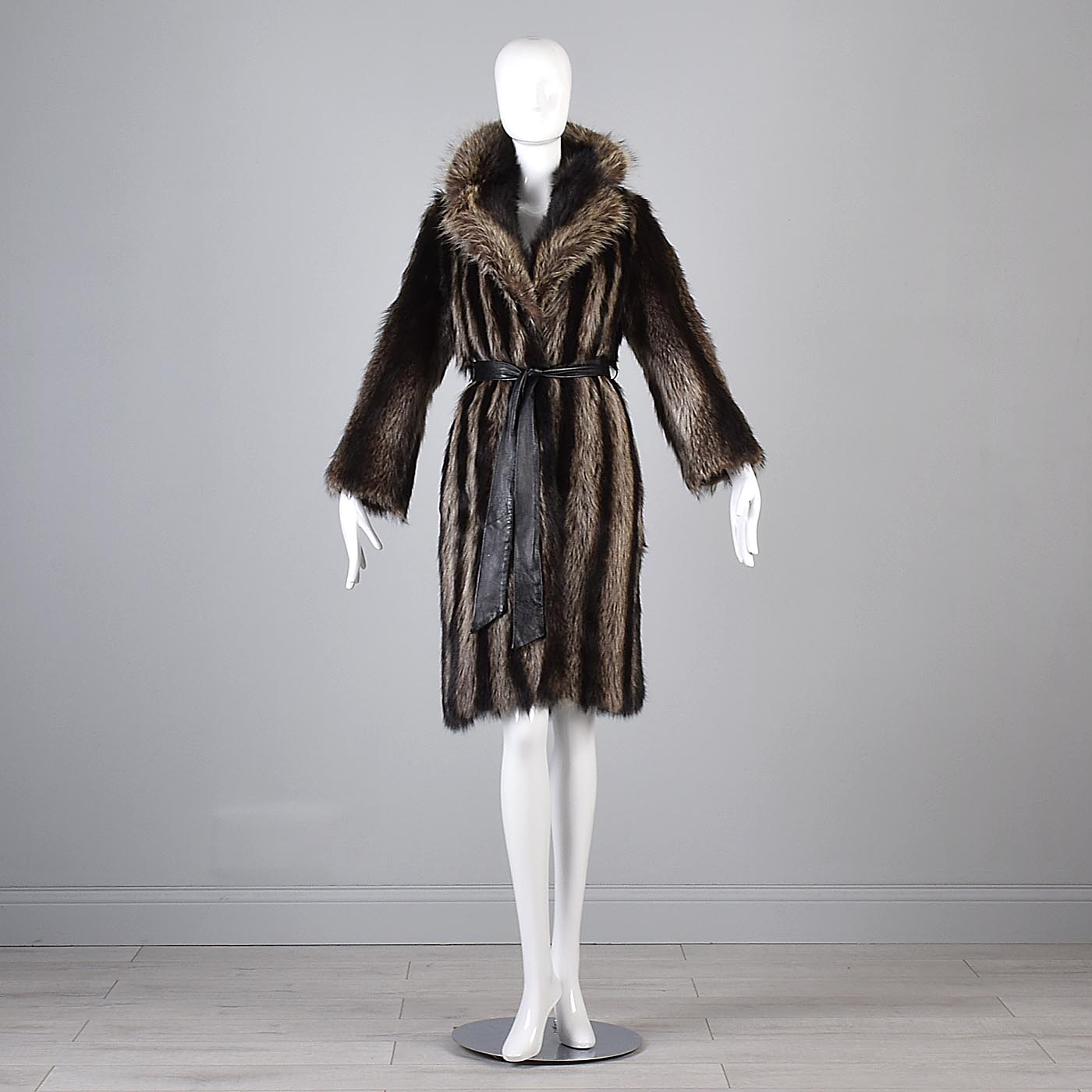 1970s Raccoon Fur Wrap Coat