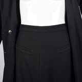 1990s Sonia Rykiel Black Skirt Suit