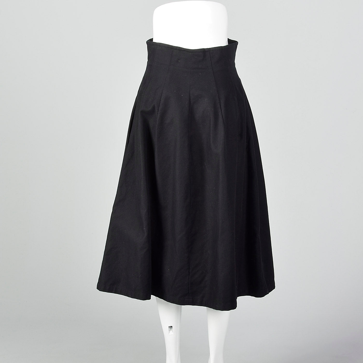 2000s Limi Feu Yohji Yamamoto Black High Waist Skirt with Pockets