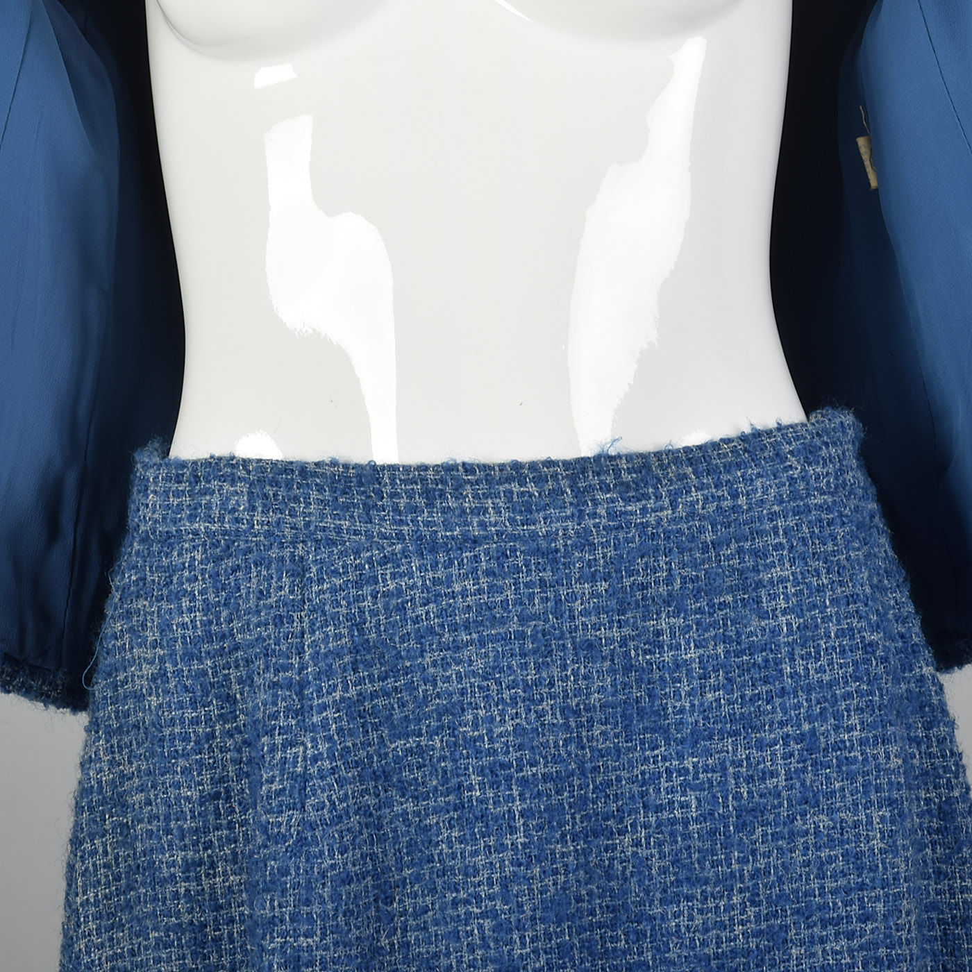1960s Tweed Skirt Suit in Beautiful Blue