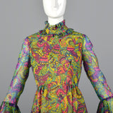 1960s Bright Psychedelic Dress