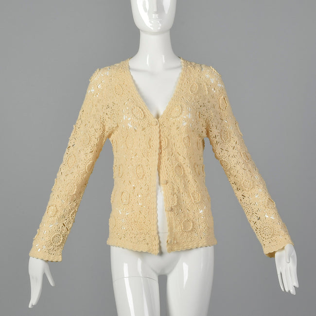1960s Cream Wool Cardigan