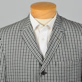 1950s Black and White Gingham Seersucker Jacket